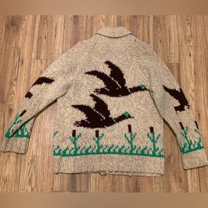Vintage Grandpa Cowichan Duck Hunting Sweater